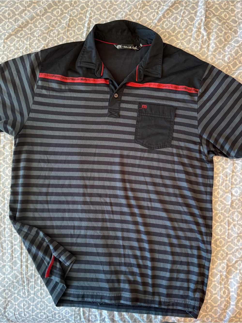 TravisMathew x Ko Olina Golf Club
Striped Polo Shirt Ladybug Embroidered [Lg] - Picture 11 of 16